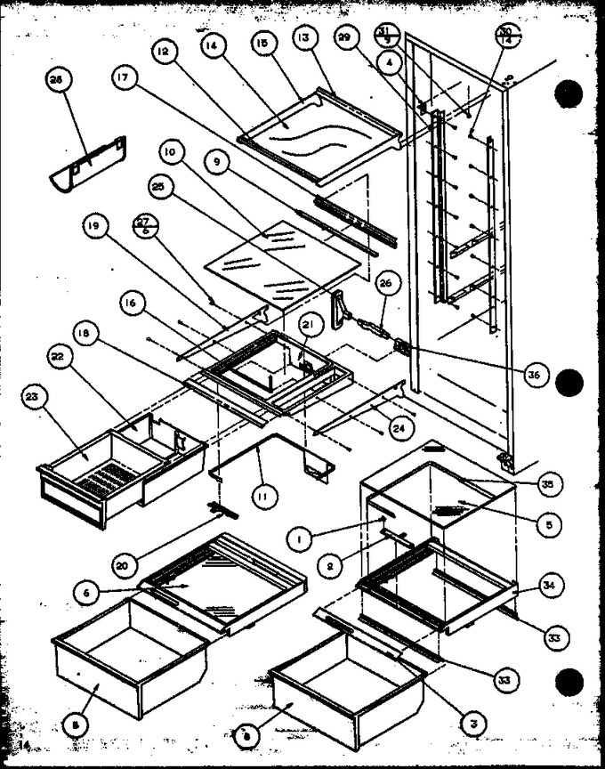 Diagram for 36558 (BOM: P1115404W)