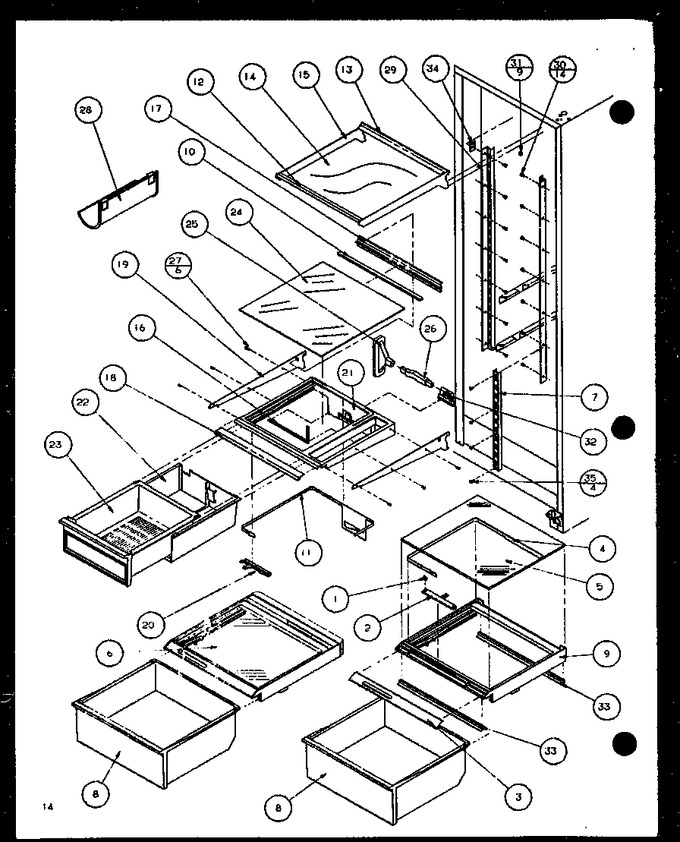 Diagram for 36598 (BOM: P1108404W)