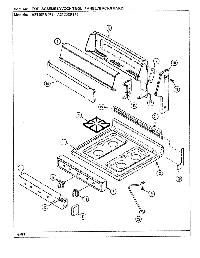 Diagram for A3110PRW