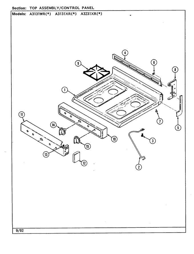 Diagram for A3231XRW