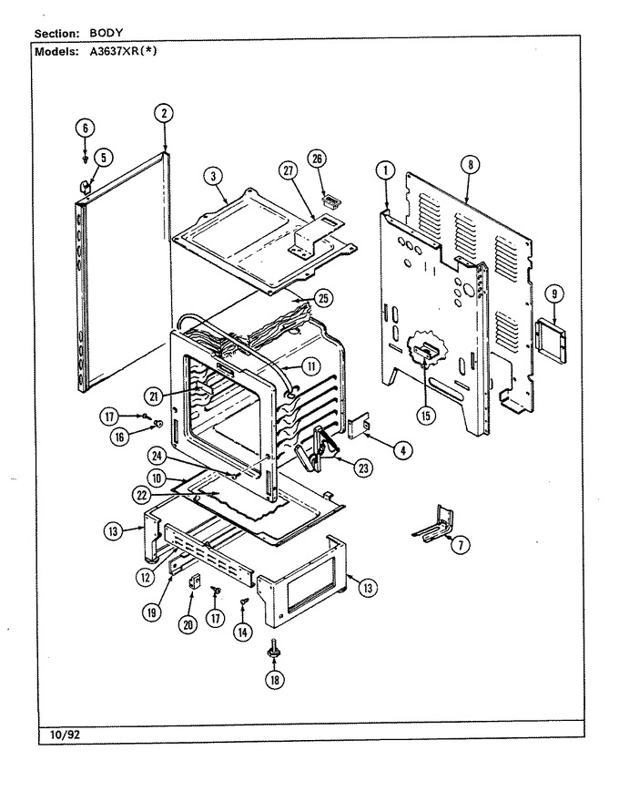 Diagram for A3637XRW