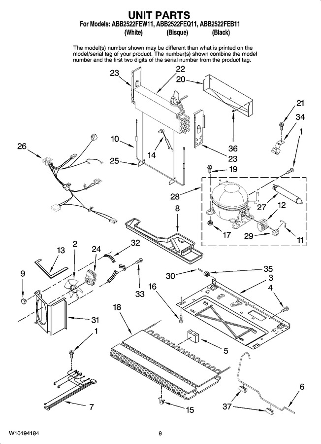 Diagram for ABB2522FEW11