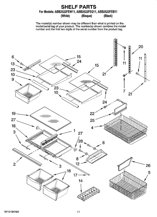 Diagram for ABB2522FEW11