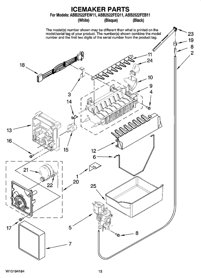 Diagram for ABB2522FEW11