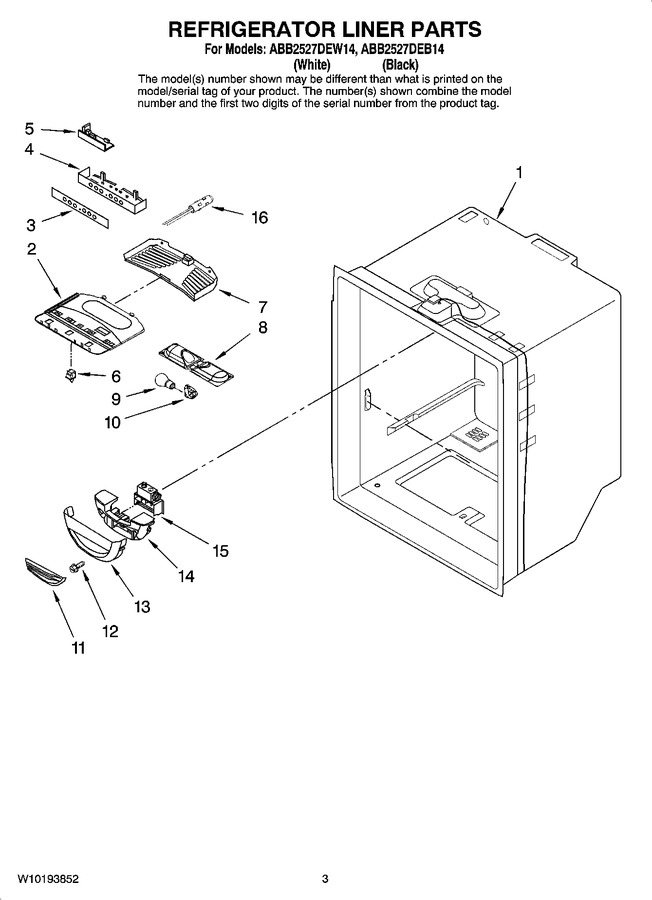 Diagram for ABB2527DEB14