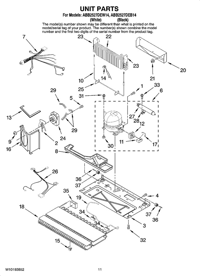 Diagram for ABB2527DEW14