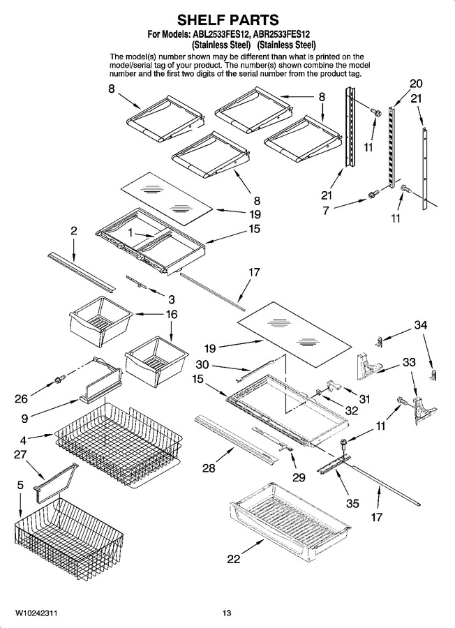 Diagram for ABR2533FES12