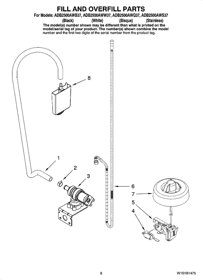 Diagram for ADB2500AWW37