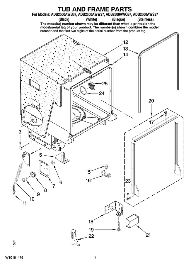 Diagram for ADB2500AWS37