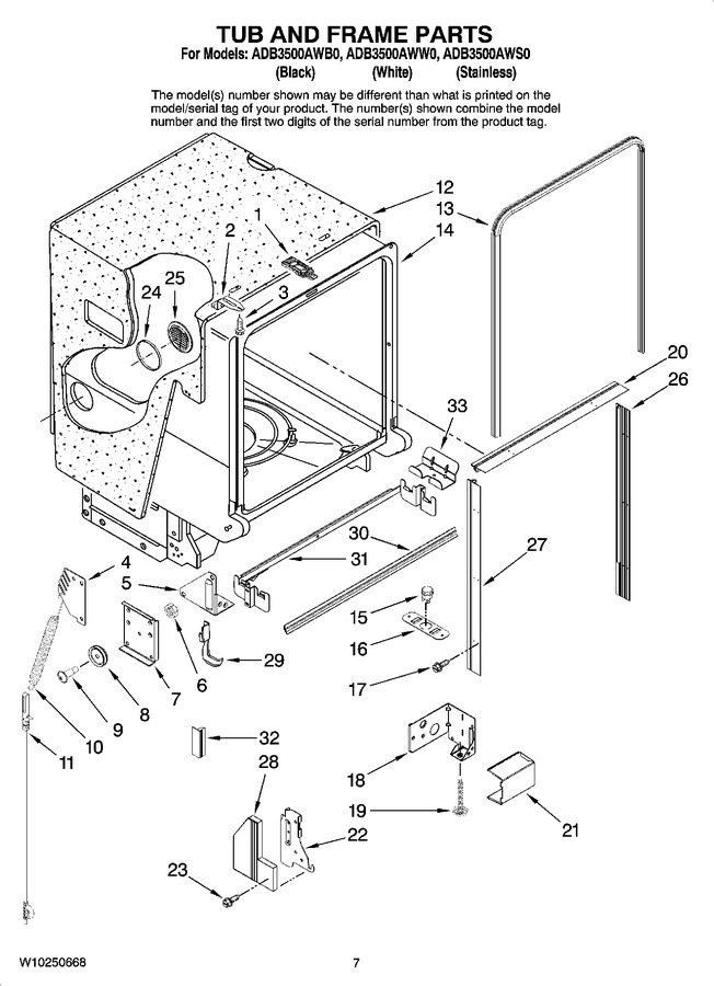 Diagram for ADB3500AWS0