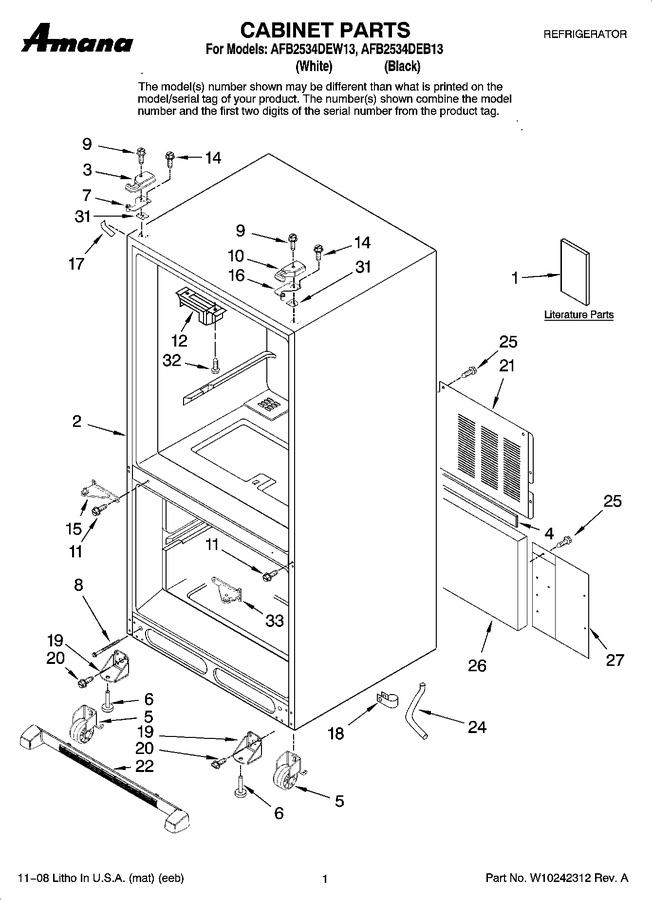 Diagram for AFB2534DEW13