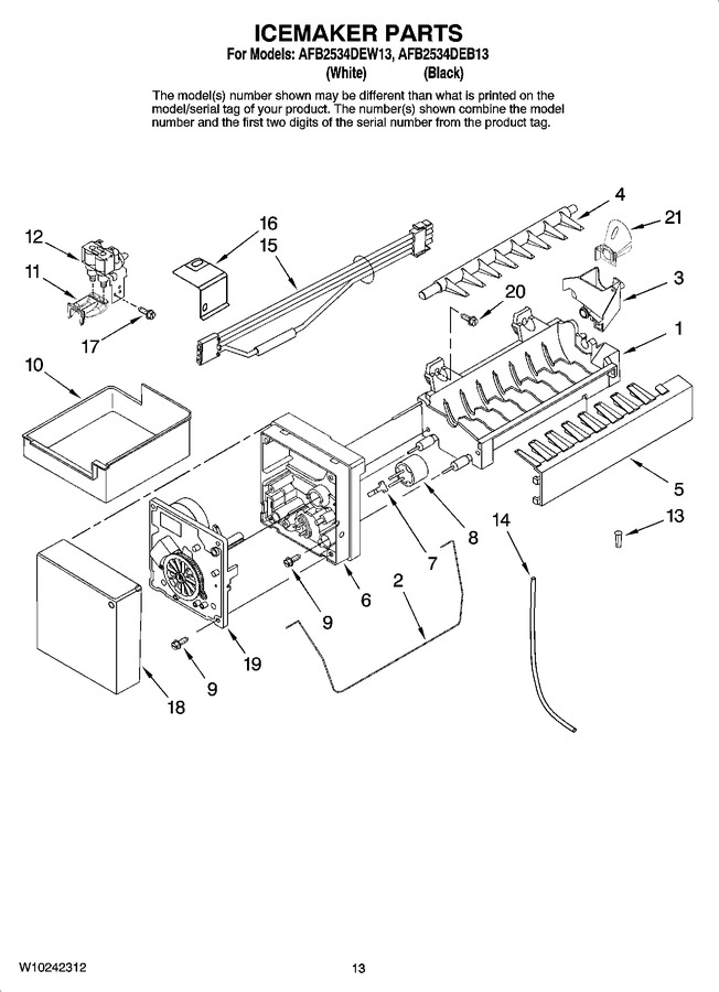 Diagram for AFB2534DEW13