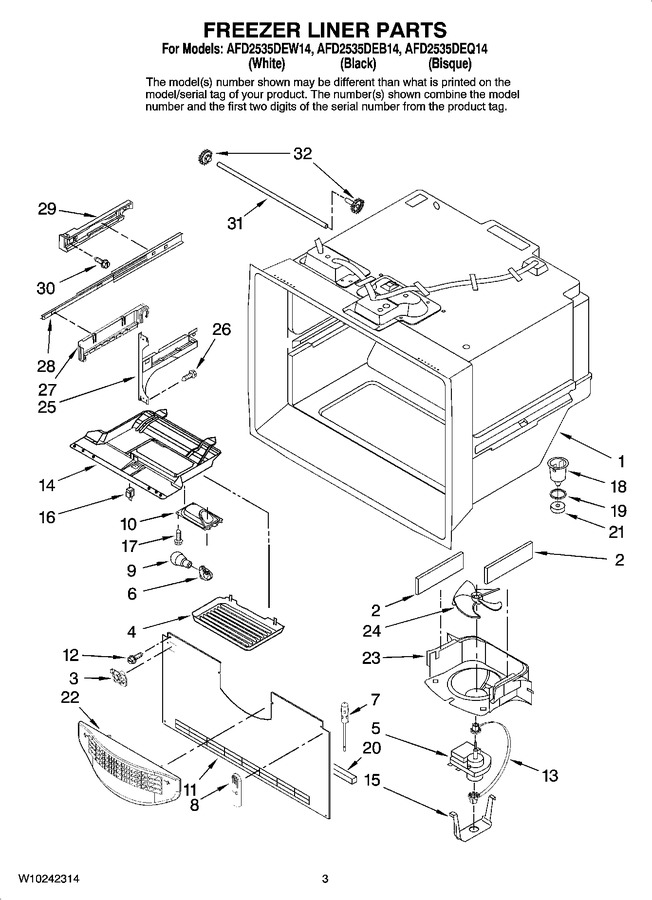 Diagram for AFD2535DEW14