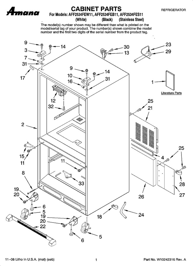 Diagram for AFF2534FES11