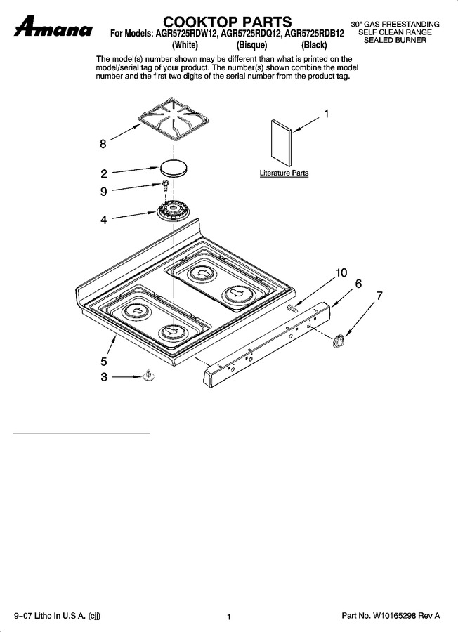 Diagram for AGR5725RDW12