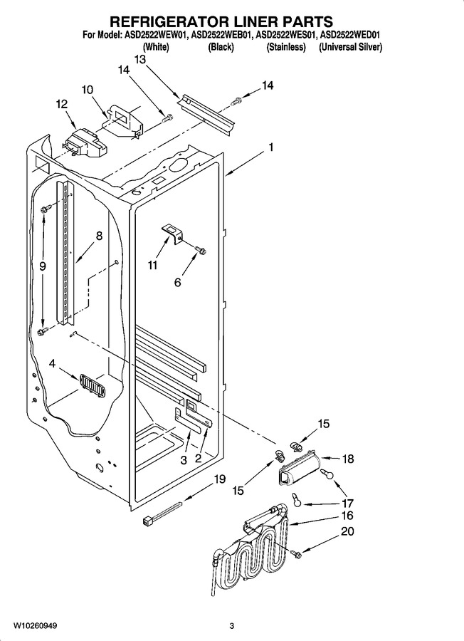 Diagram for ASD2522WED01