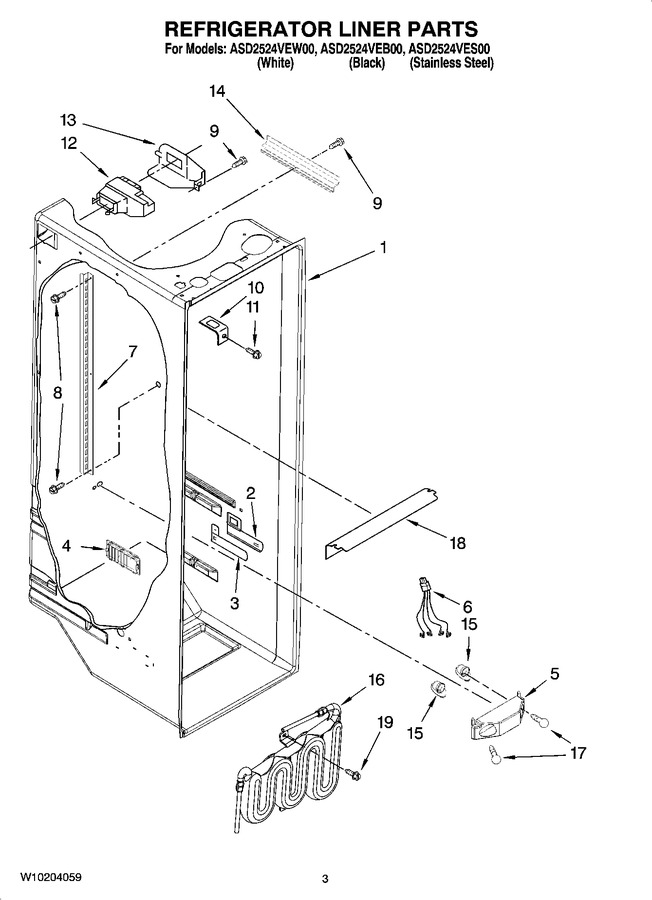 Diagram for ASD2524VEW00