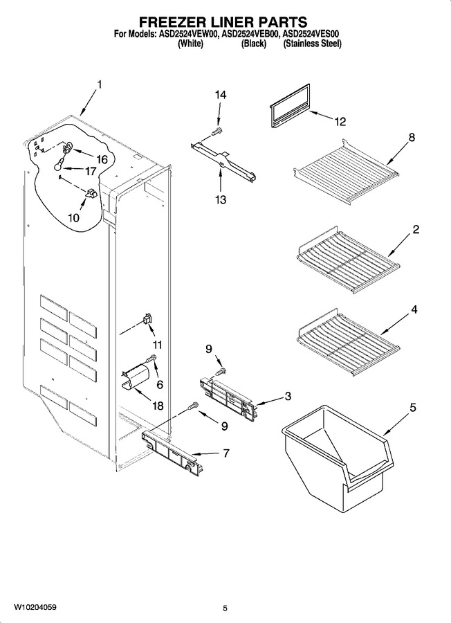 Diagram for ASD2524VEW00