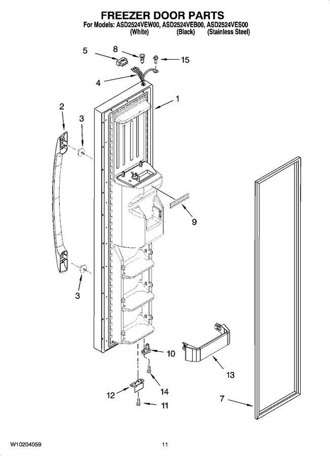 Diagram for ASD2524VEW00