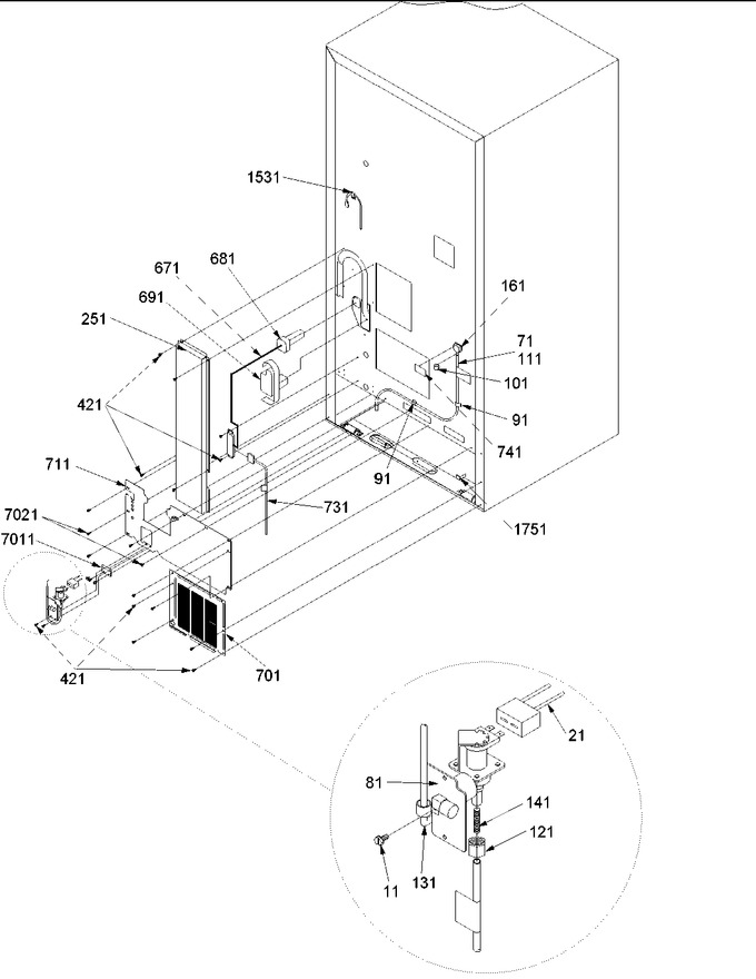 Diagram for BG21VW (BOM: P1325001W W)