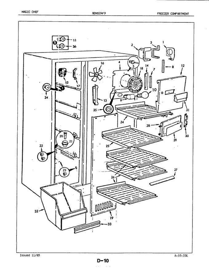 Diagram for BDNS24F9H (BOM: 5L56A)