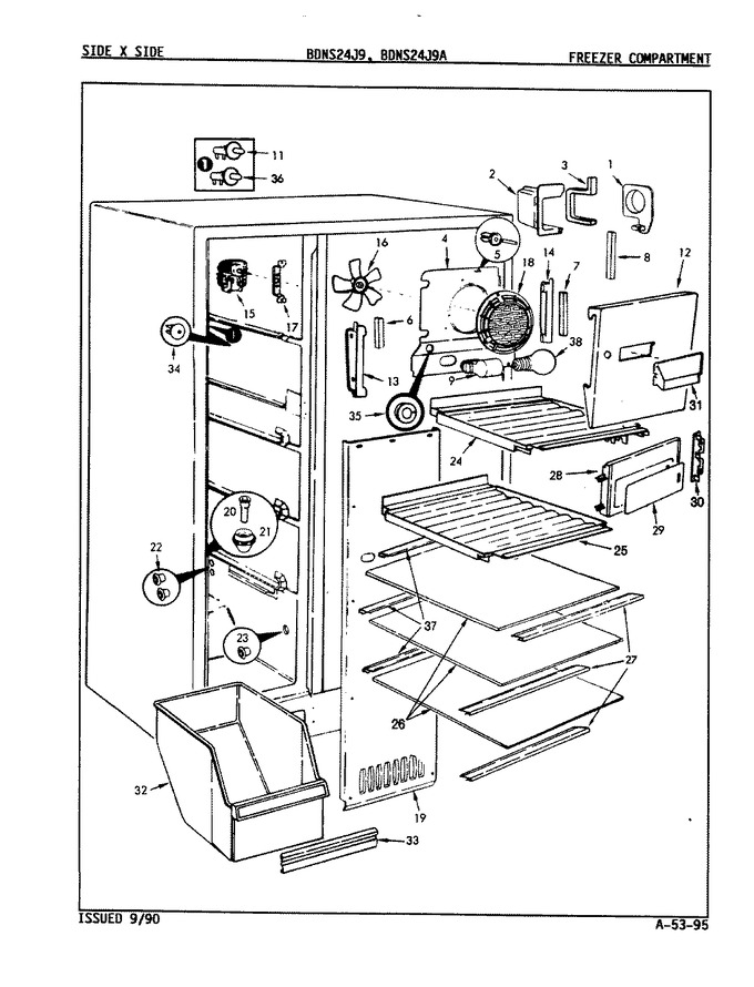 Diagram for BDNS24J9 (BOM: 8N67B)