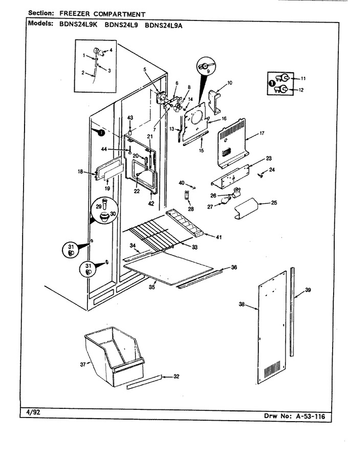 Diagram for BDNS24L9K (BOM: CN92A)
