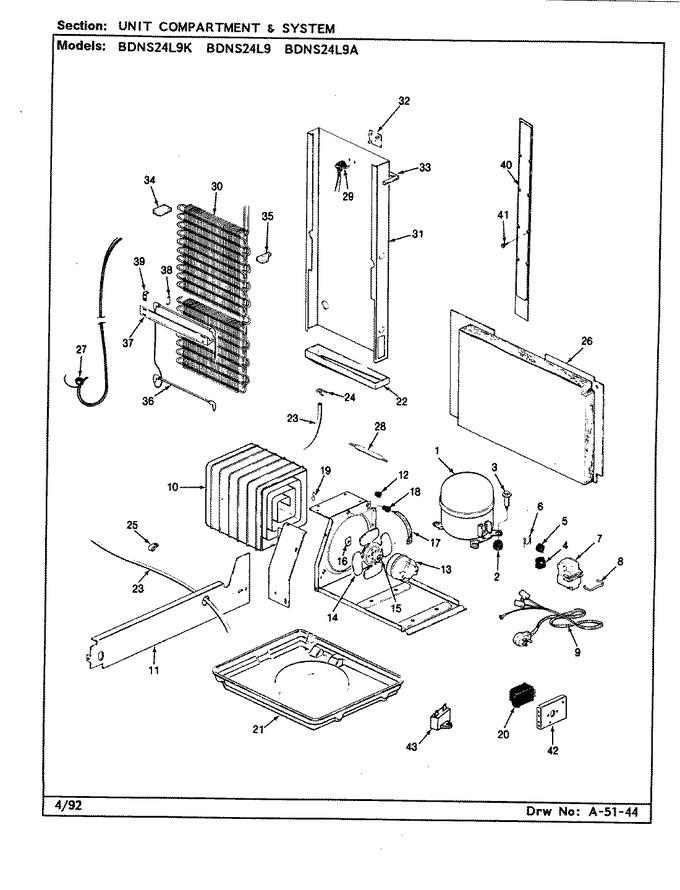 Diagram for BDNS24L9K (BOM: CN92A)
