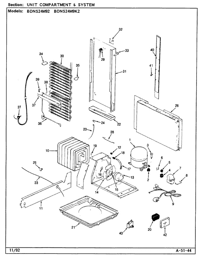 Diagram for BDNS24M9K2 (BOM: CP87A)