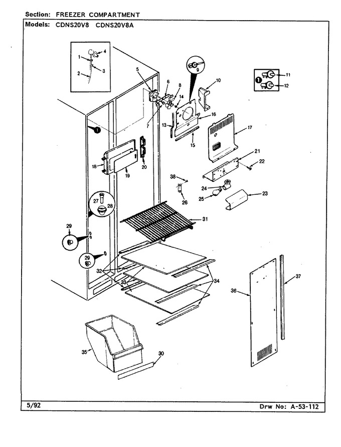 Diagram for CDNS20V8 (BOM: CR07A)