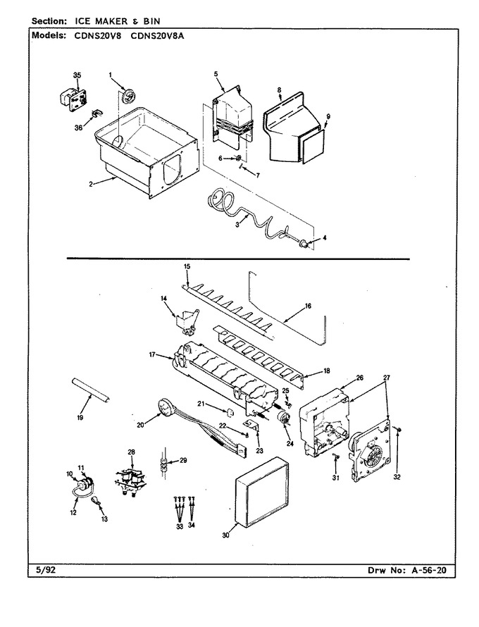 Diagram for CDNS20V8 (BOM: CR07A)