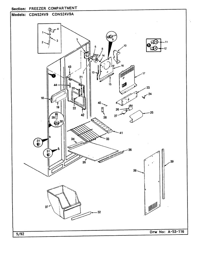Diagram for CDNS24V9 (BOM: CR85A)