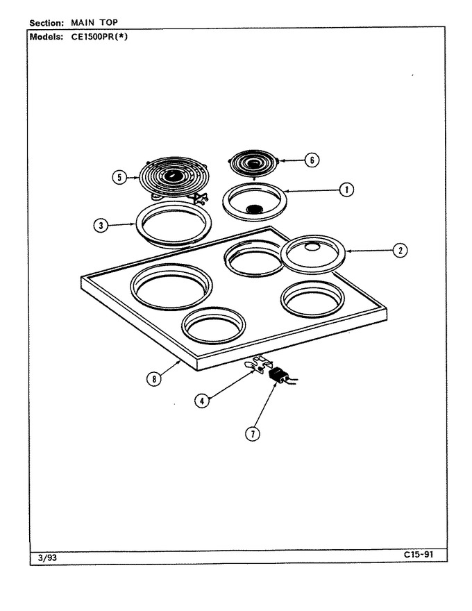 Diagram for CE1500PRA