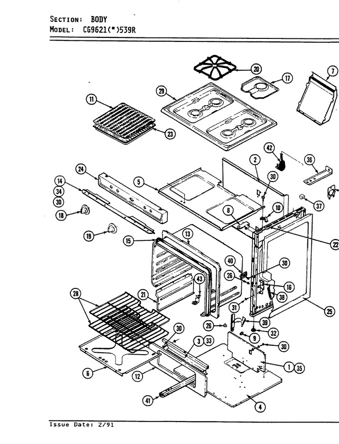 Diagram for CG9621A539R