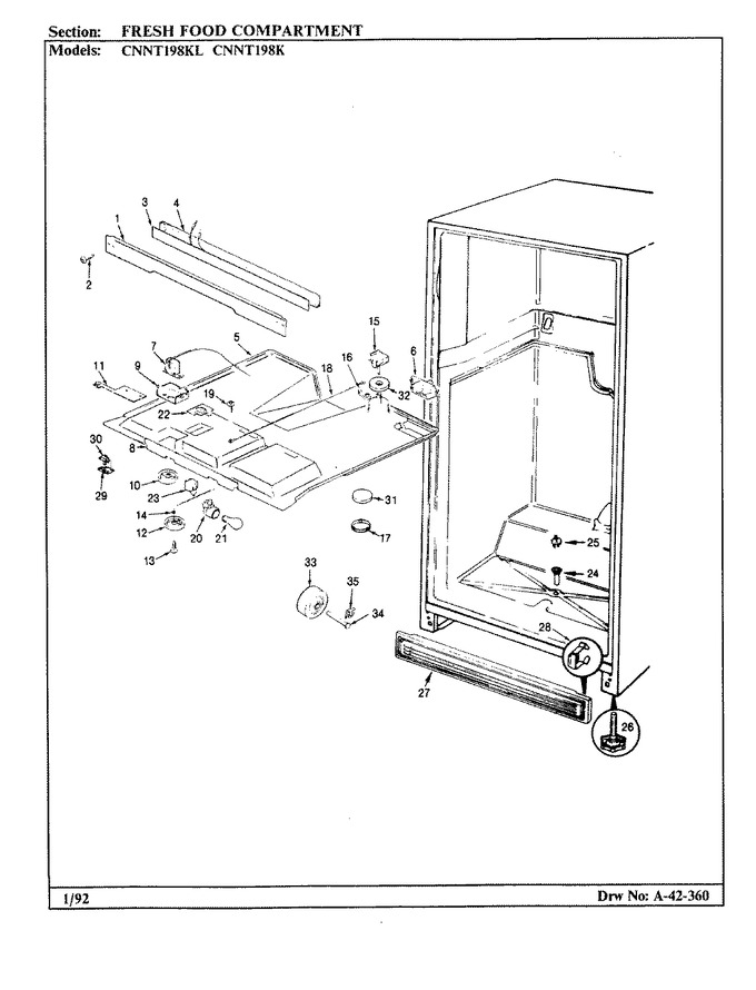 Diagram for CNNT198KLA (BOM: BF52A)