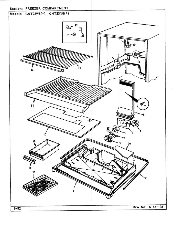 Diagram for CNT23W8A (BOM: BF91B)