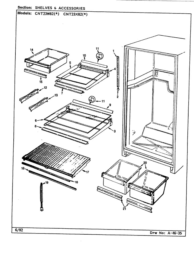 Diagram for CNT23W82 (BOM: BF92B)