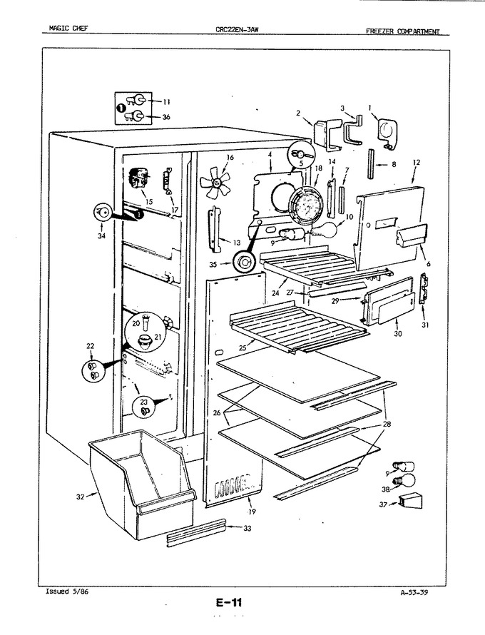 Diagram for CRC22EN-3AW (BOM: 5M79B)