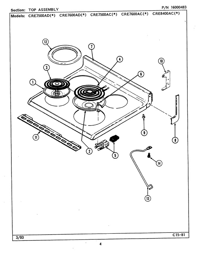 Diagram for CRE7500ACL