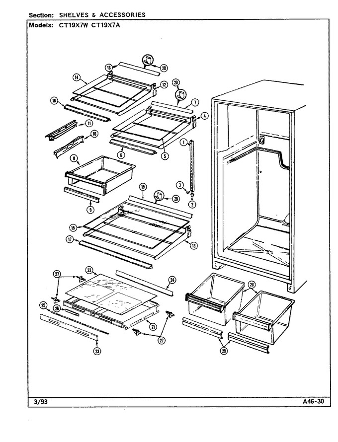 Diagram for CT19X7W (BOM: DE64A)