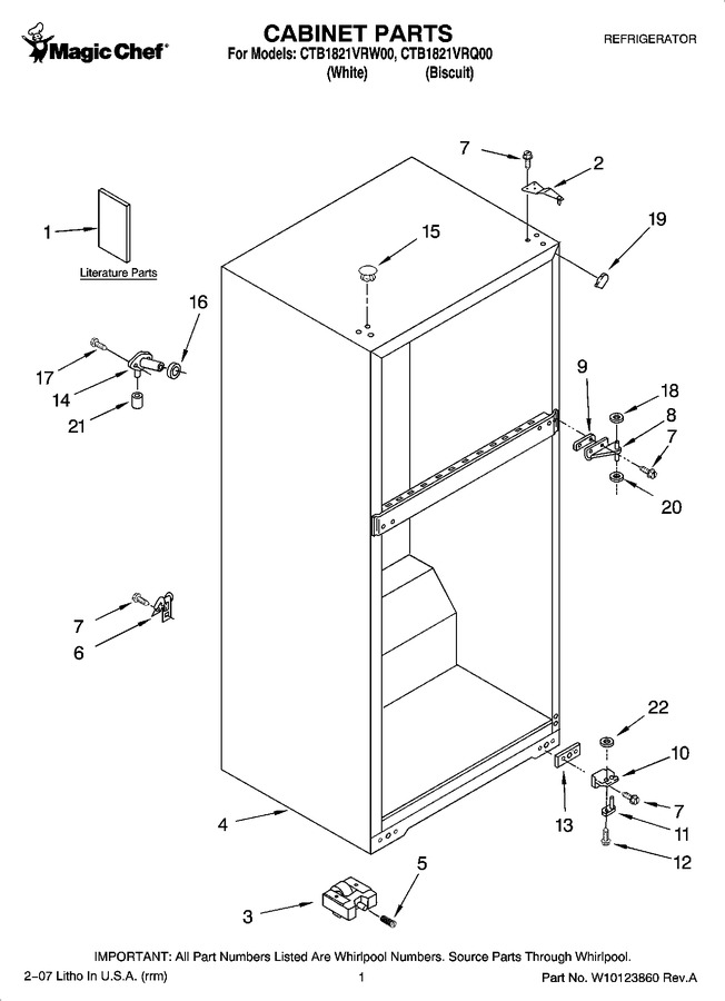 Diagram for CTB1821VRW00
