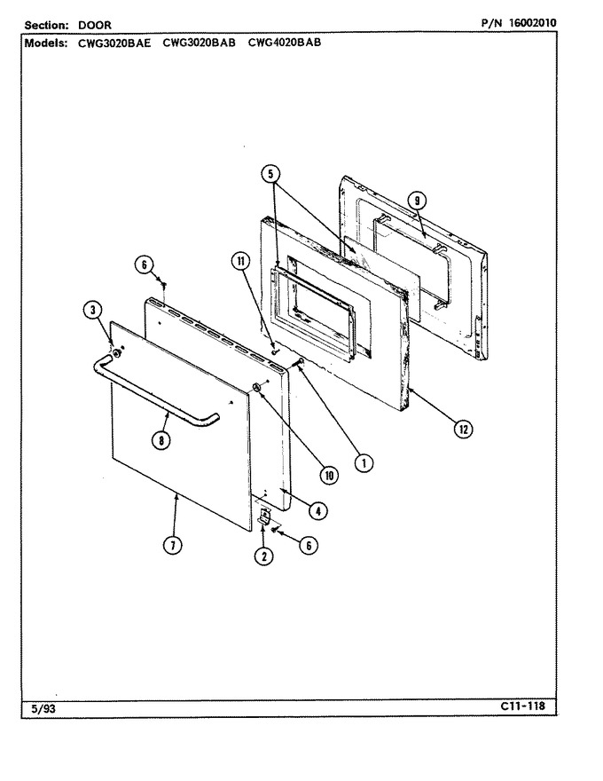 Diagram for CWG3020BAB