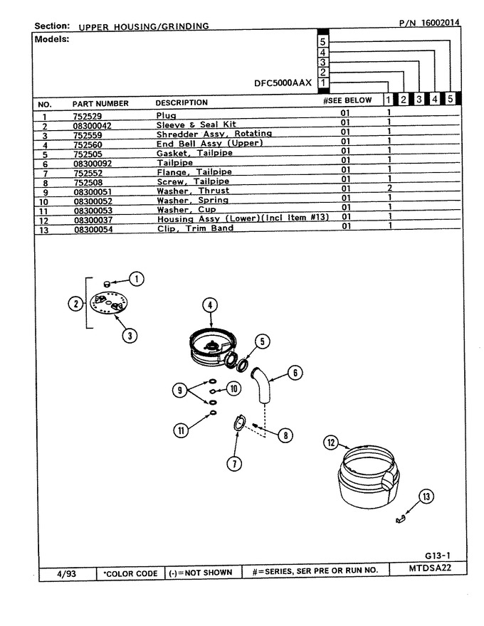 Diagram for DFC1100AAX