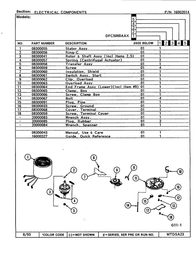 Diagram for DFC1100AAX