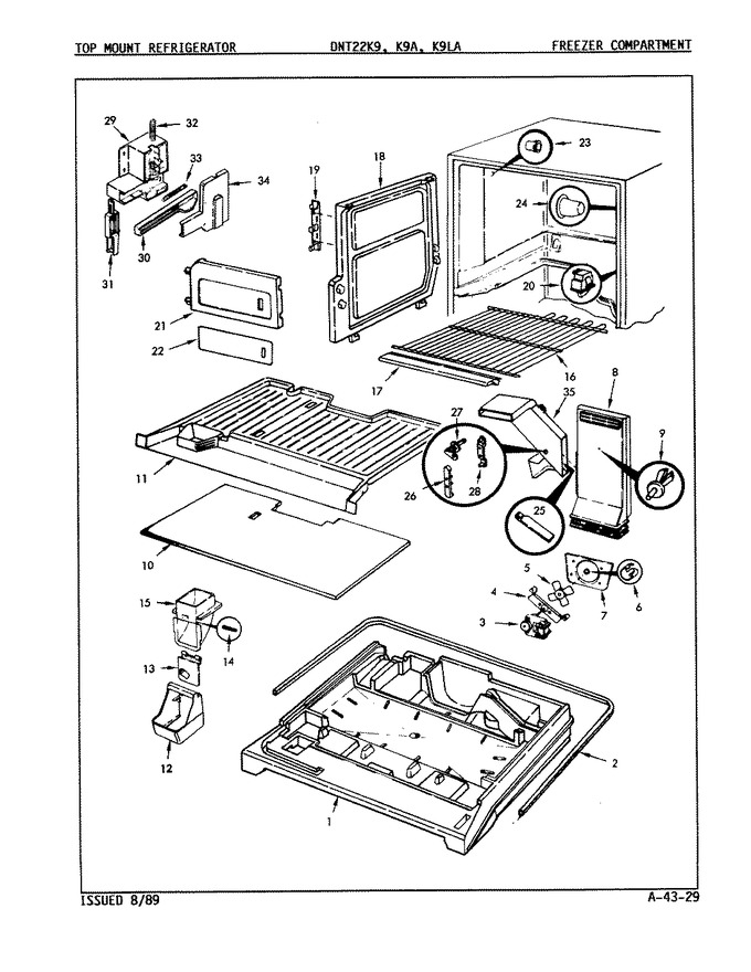 Diagram for DNT22K9LA (BOM: 9A98A)