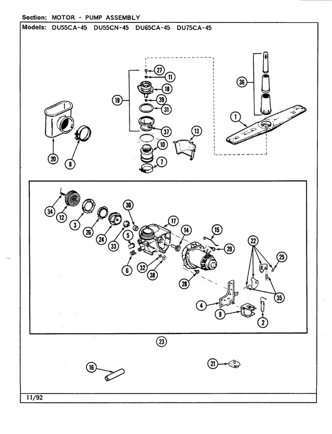 Diagram for DU75CA-45
