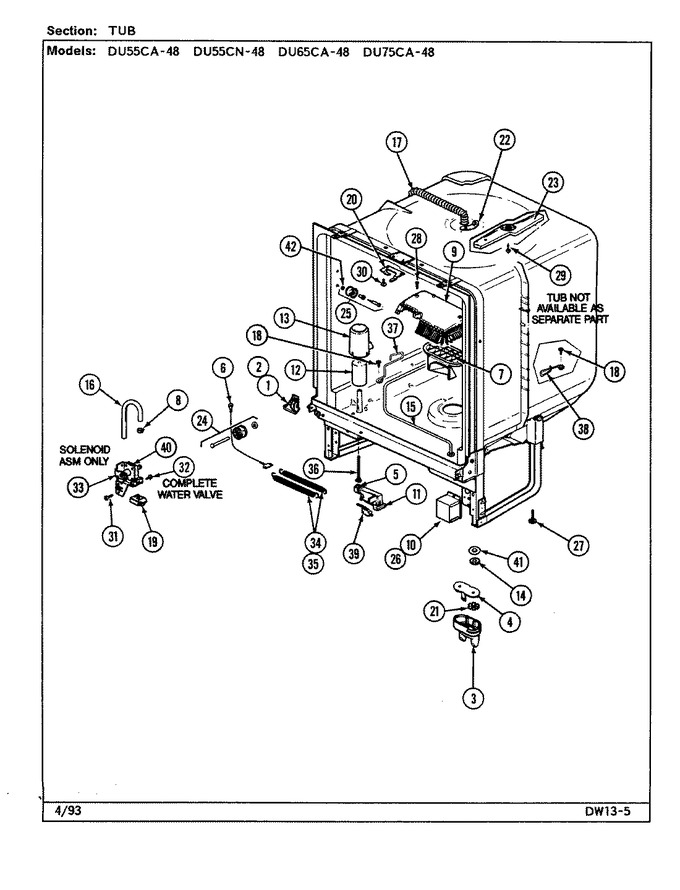 Diagram for DU75CA-48