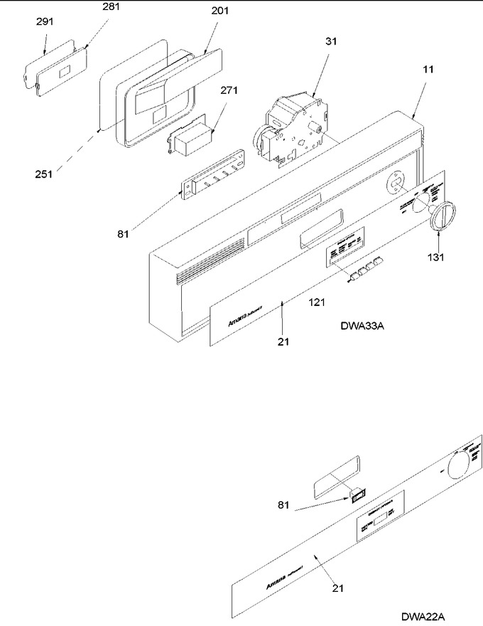 Diagram for DWA33AB (BOM: P1318603W)