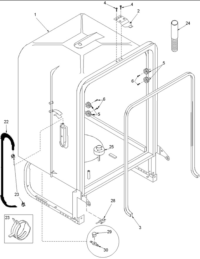 Diagram for DWA73AW (BOM: P1318626W)