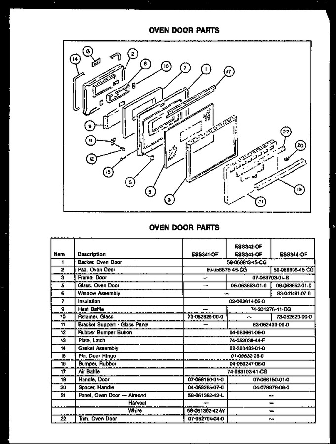 Diagram for ESS342-OF (BOM: ESS3420OF)